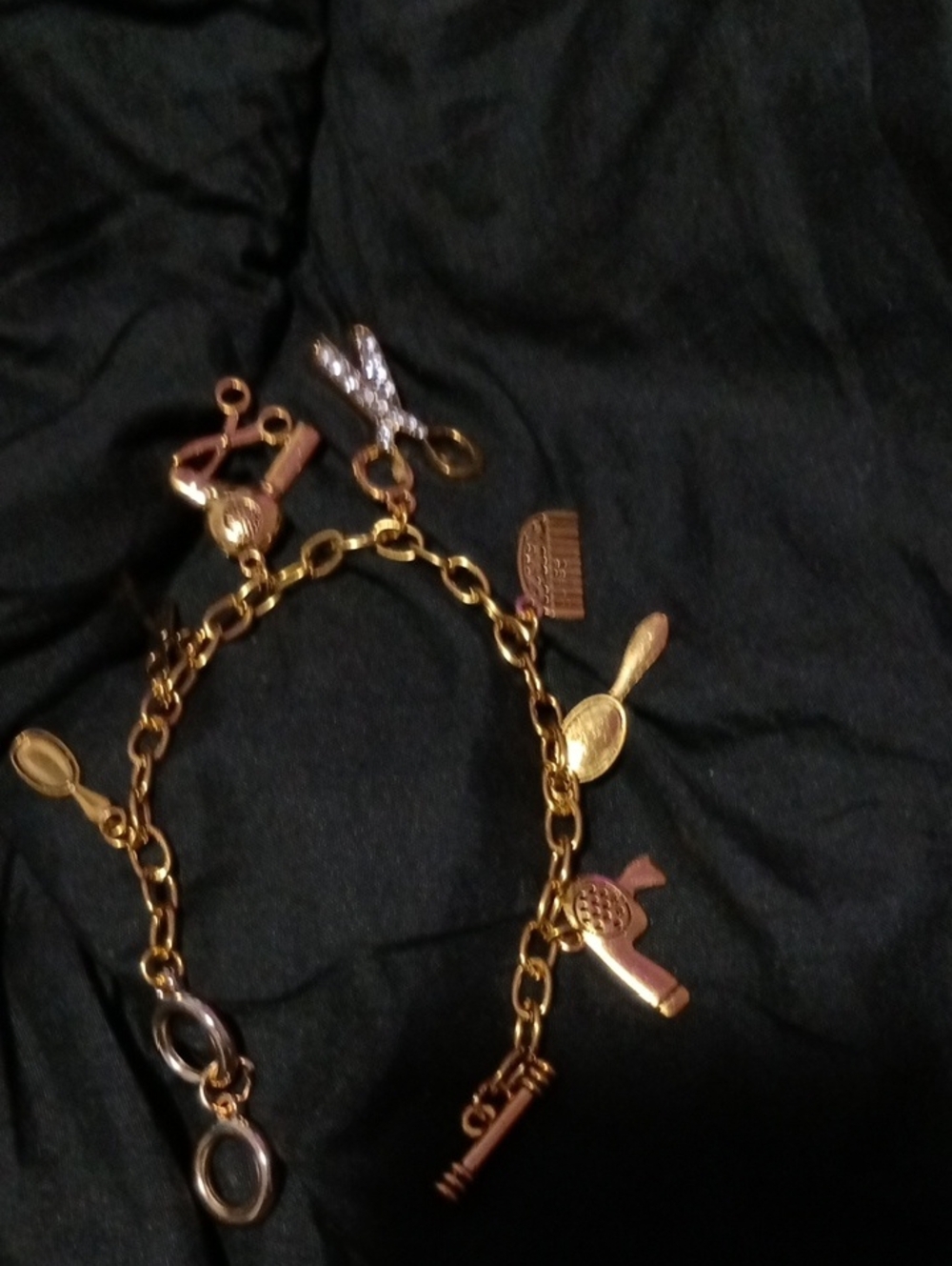 18 k Gold-plated Stylist Charm Bracelet - Women's Jewelry
